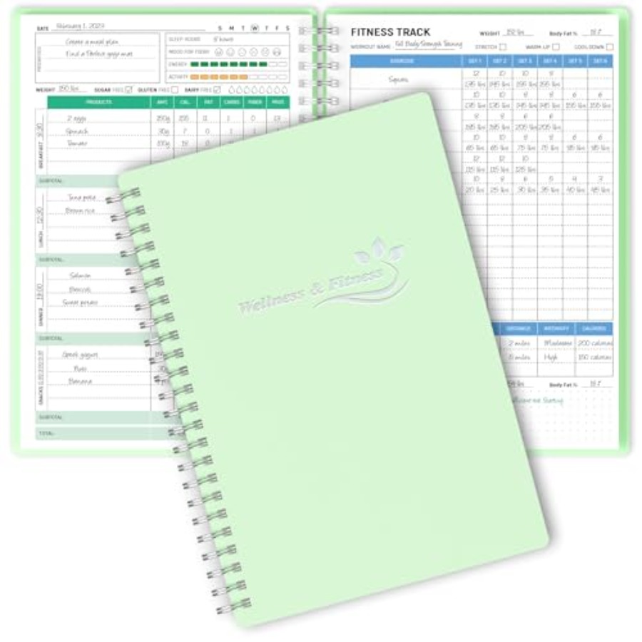 Health Wellness Planner - Wellness Planner and Fitness Log -