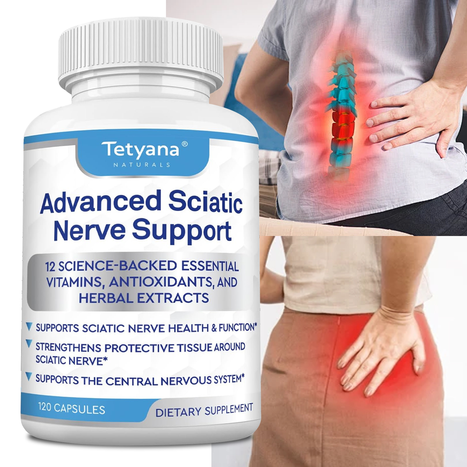 Health And Wellness Promotion - Advanced Sciatic Nerve Support - 12-in-1