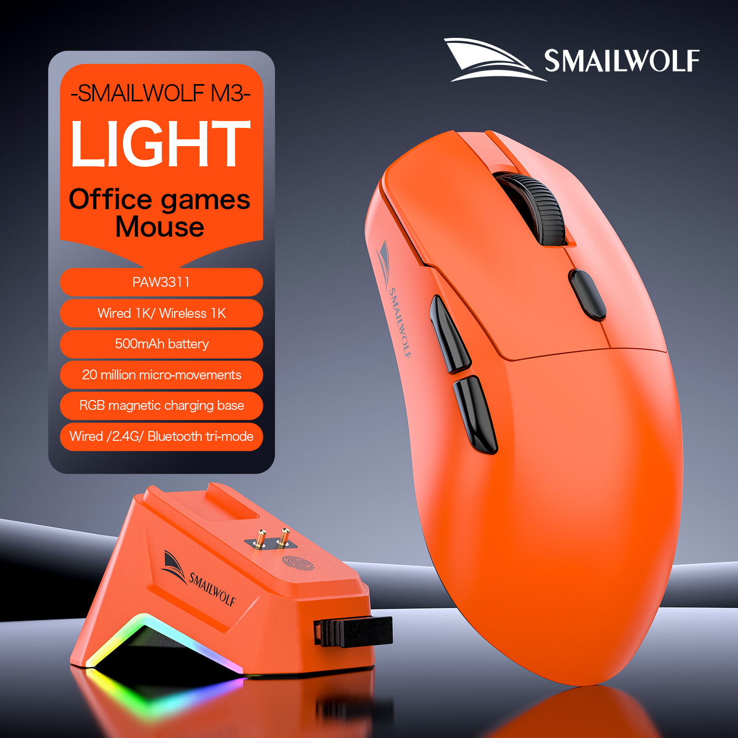 Fitness Journal Planner - SMAILWOLF M3pro Bluetooth wireless gaming mouse