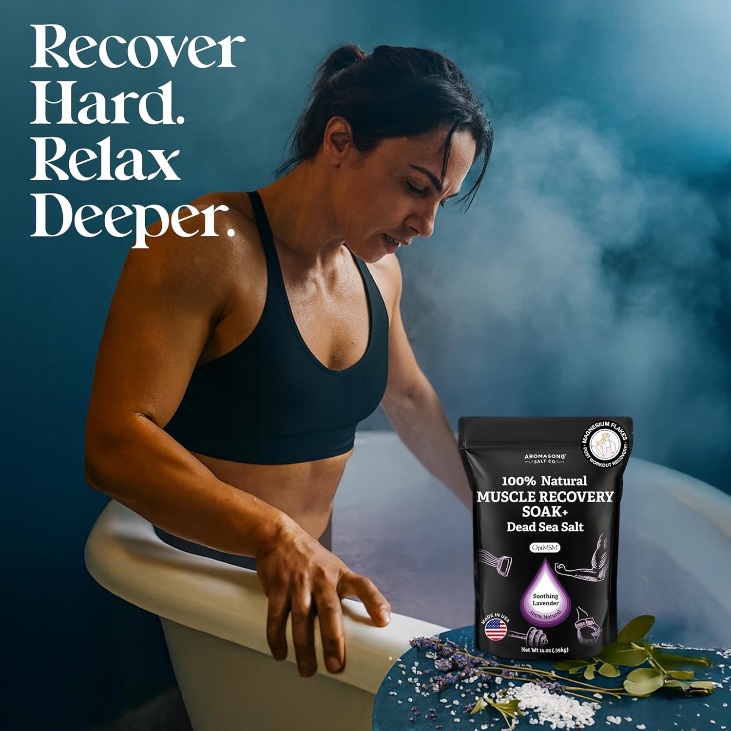 Muscle Recovery Bath Soak with - огляд і ціна Bath Salts Magnesium