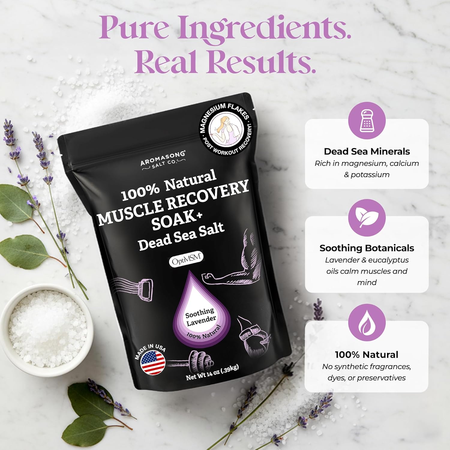 Muscle Recovery Bath Soak with - огляд і ціна Bath Salts Magnesium