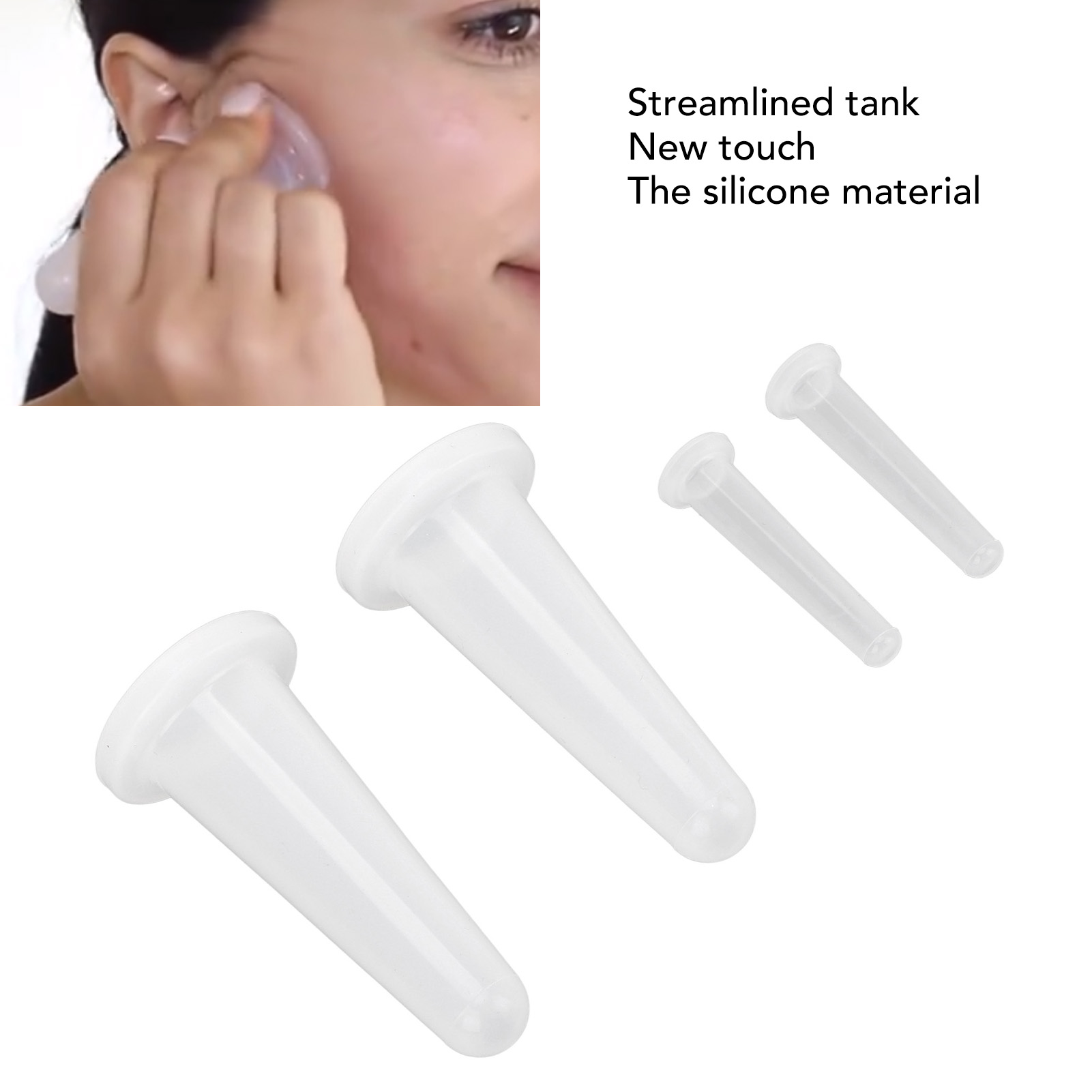 Facial Cupping Set 4pcs Silico - огляд і ціна Cupping Therapy Set