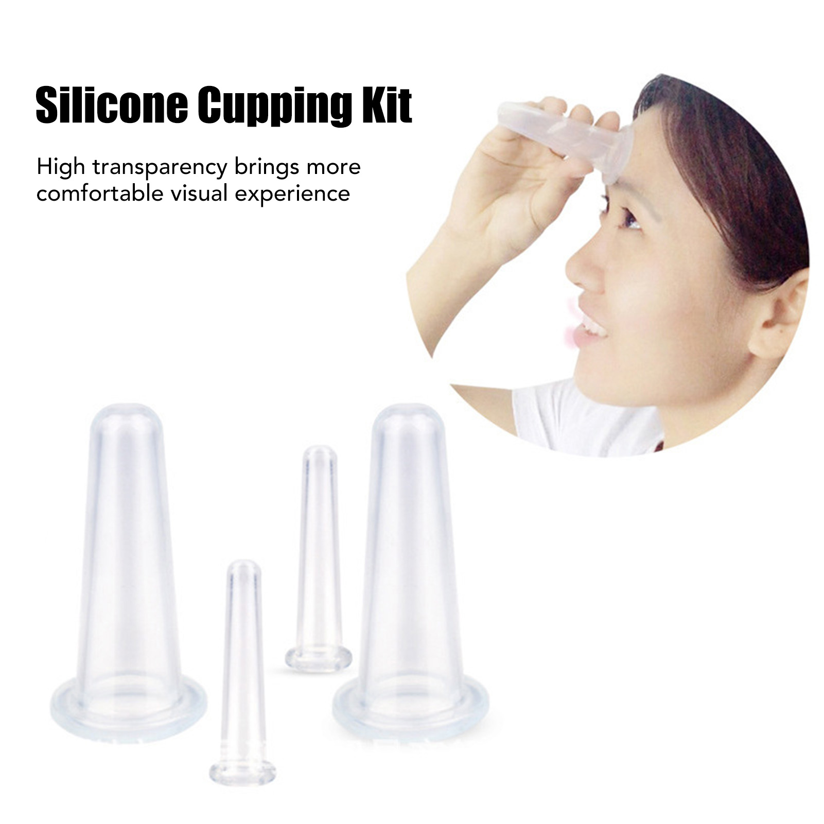 Facial Cupping Set 4pcs Silico - огляд і ціна Cupping Therapy Set