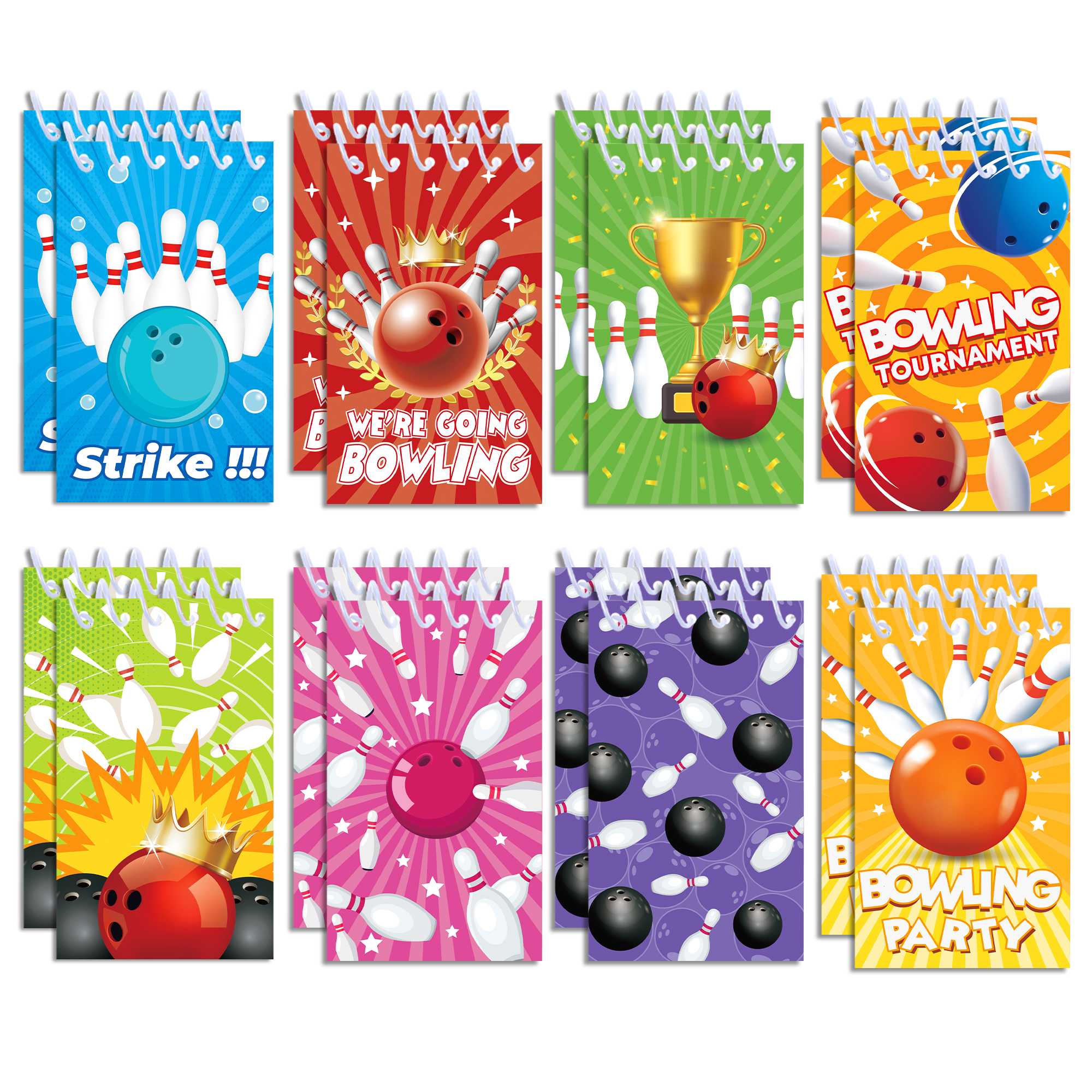 8pcs Bowling Sports Theme Mini - огляд і ціна Fitness Journal Planner
