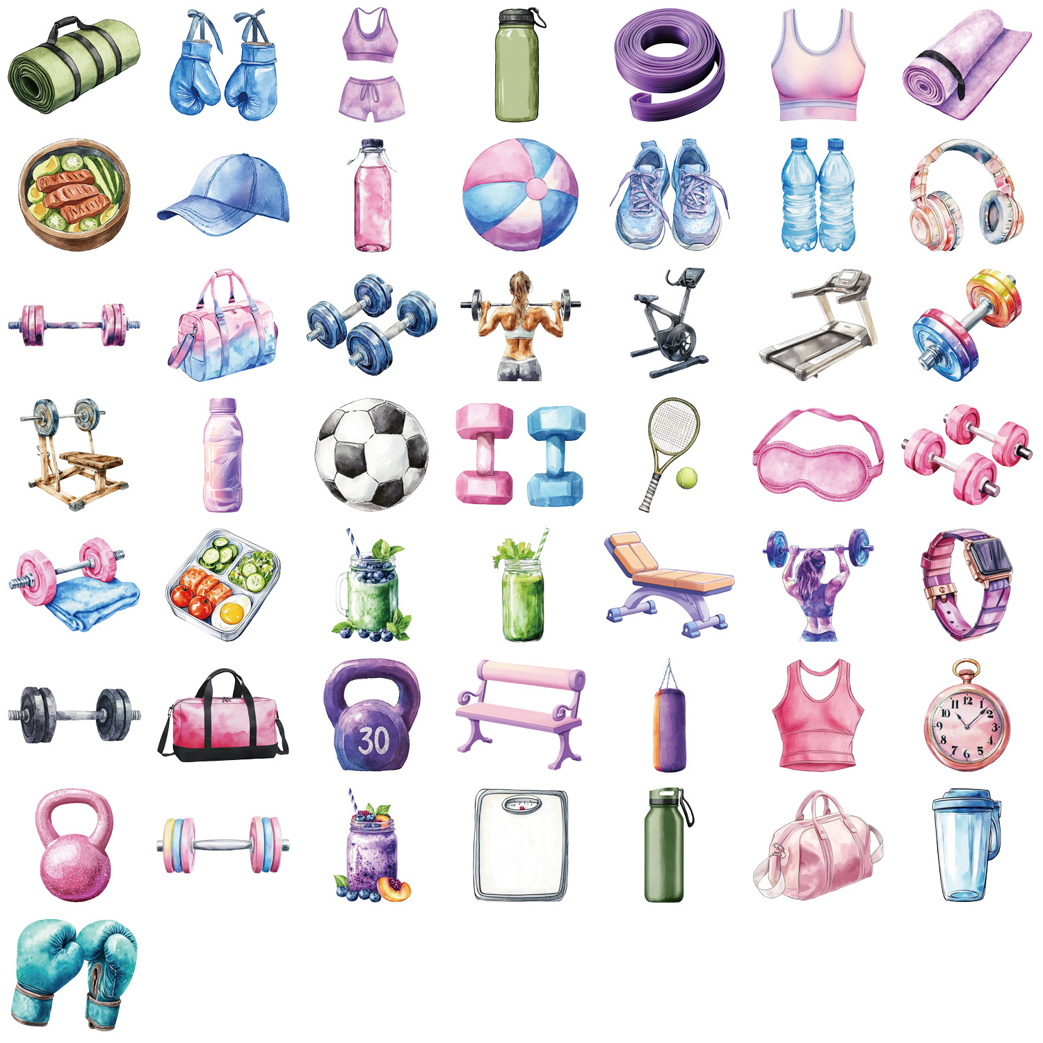 50/100PCS Fitness Sports Theme - огляд і ціна Fitness Journal Planner