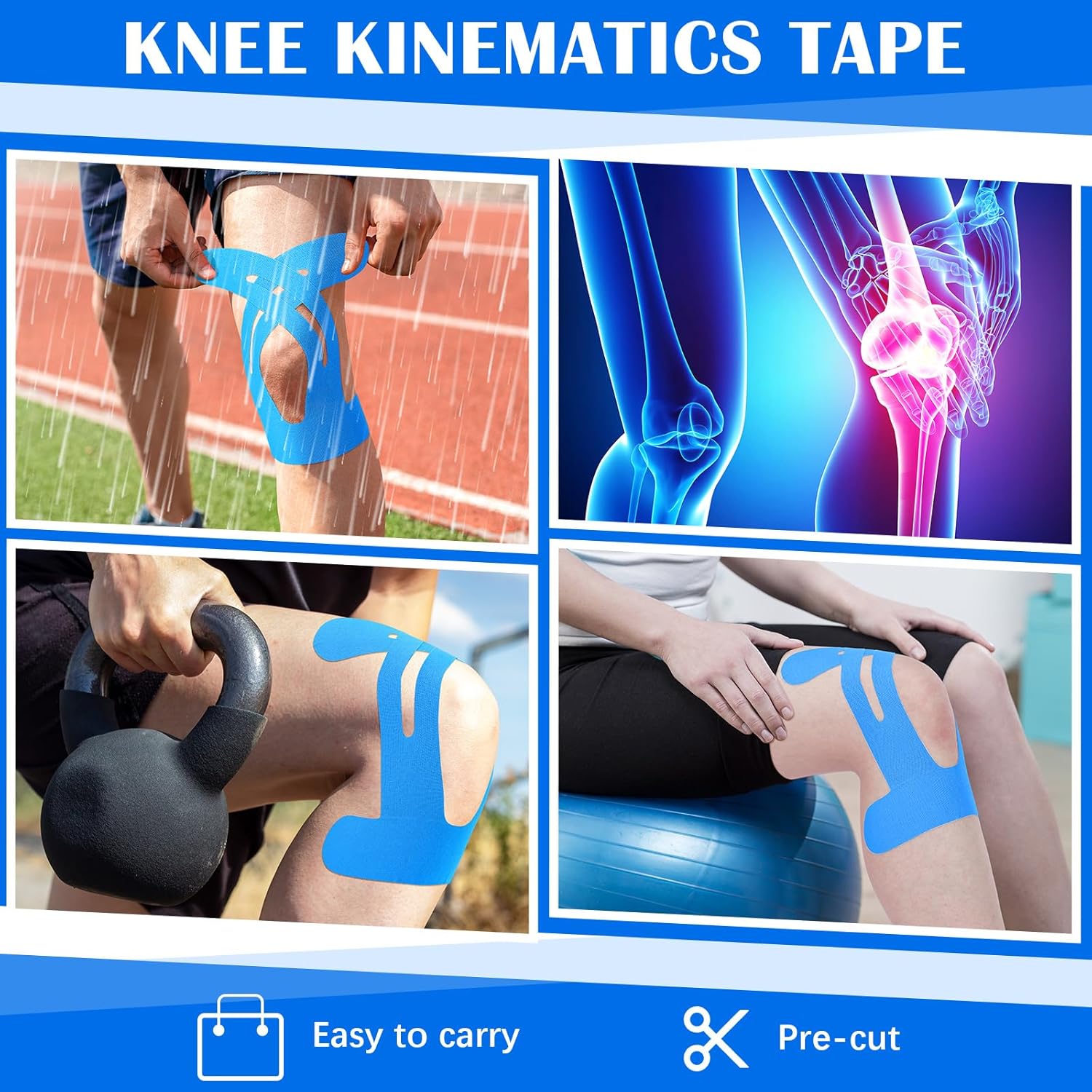 10PCS Precut Kinesiology Tape  - огляд і ціна Sports Taping Precut