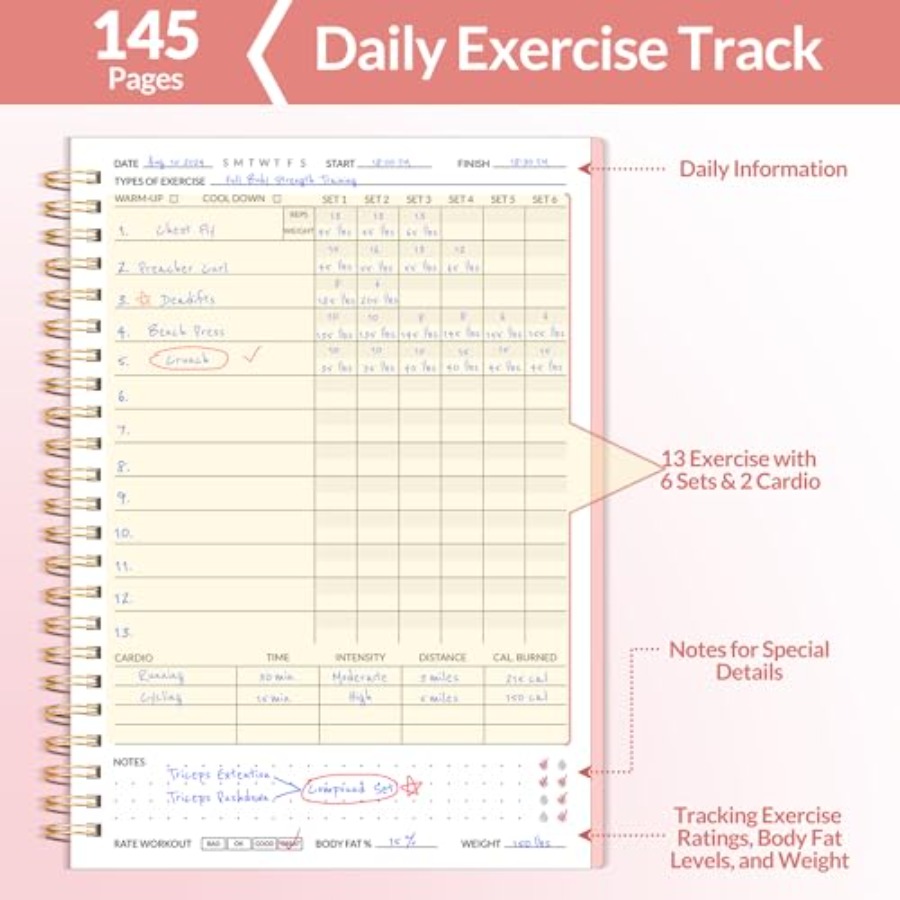 Fitness Journal Workout Planne - огляд і ціна Fitness Journal Planner