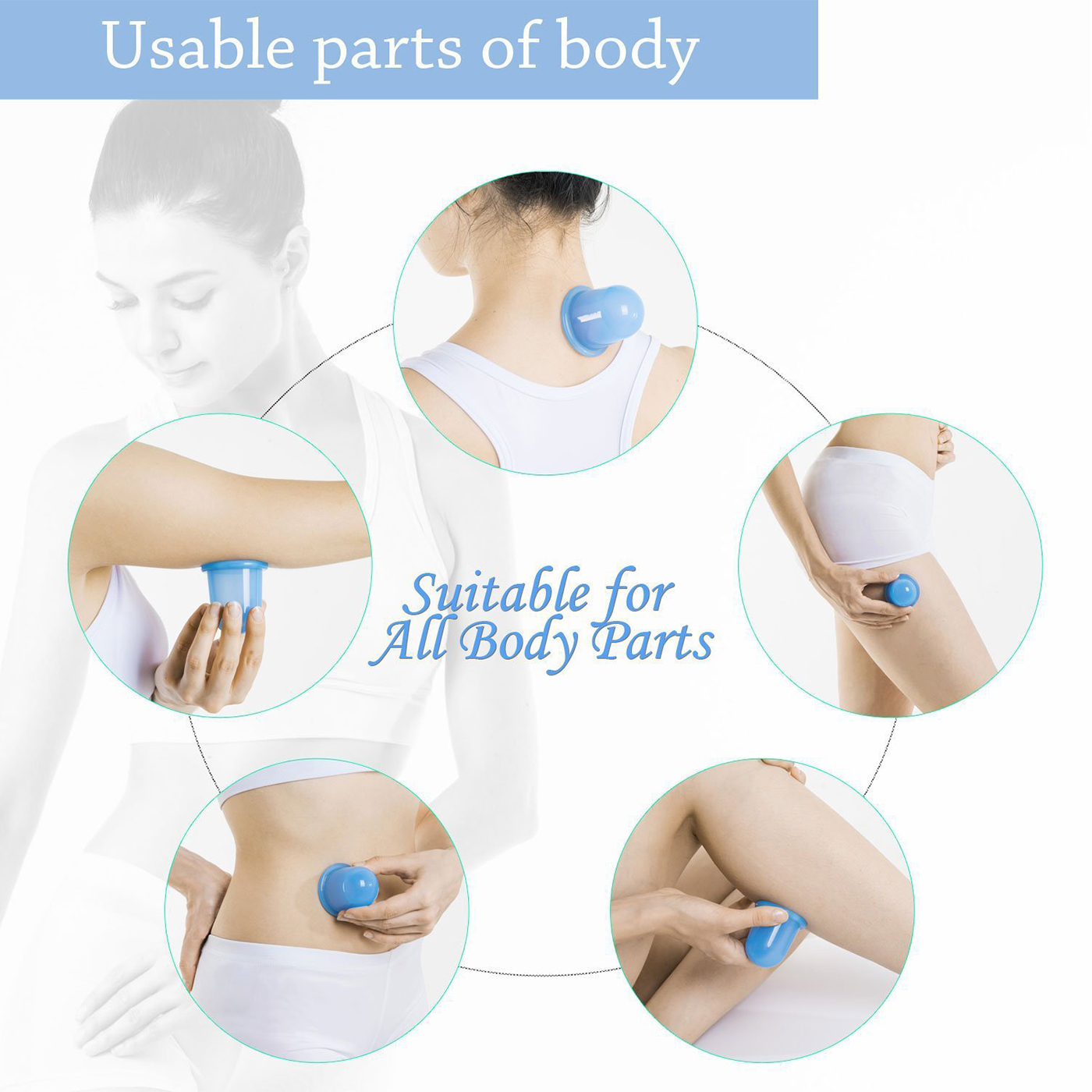 Silicone Vacuum Suction Cup Ma - огляд і ціна Cupping Therapy Set