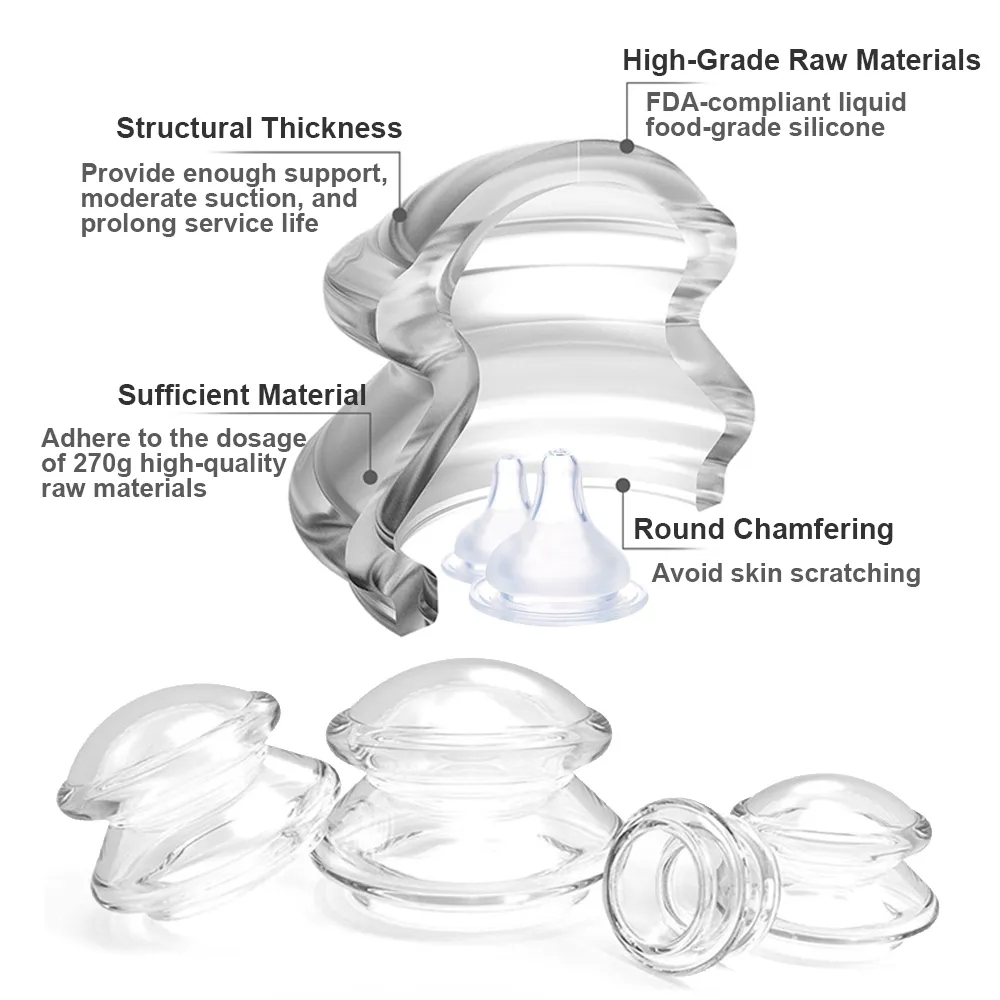 Silicone Massage Body Cups Sli - огляд і ціна Cupping Therapy Set