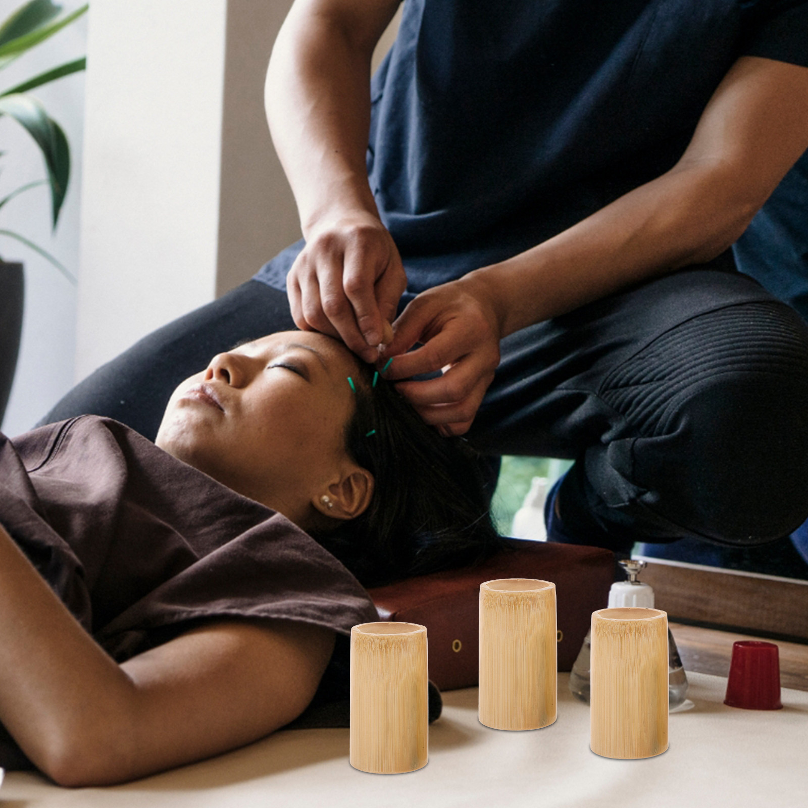 4Pcs Bamboo Cupping Cups Chine - огляд і ціна Cupping Therapy Set