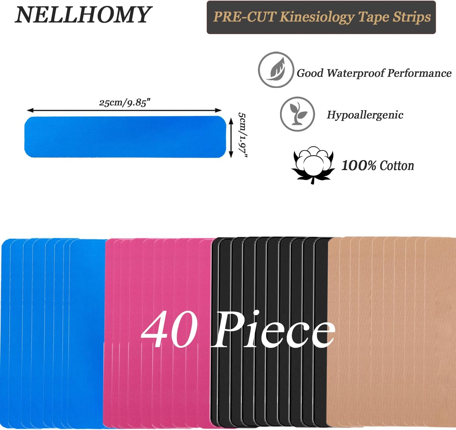 80pcs Sports Tape Cotton Elast - огляд і ціна Sports Taping Precut