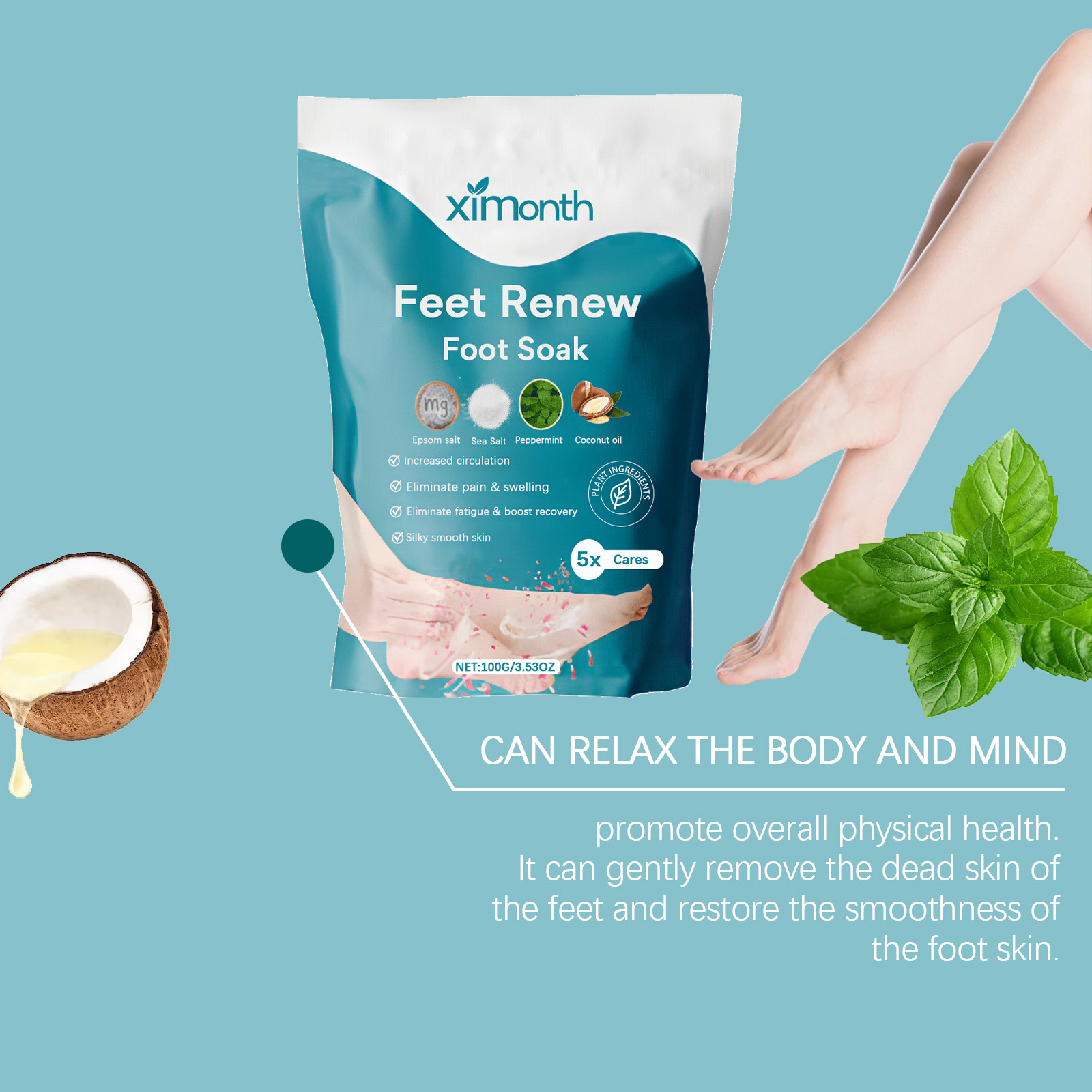 Foot Salt Bath Stress Relief D - огляд і ціна Bath Salts Magnesium
