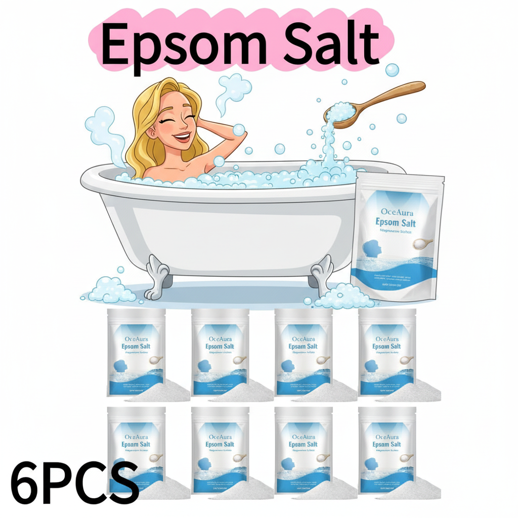 6PCS*30g Salt Magnesium Sulfat - огляд і ціна Bath Salts Magnesium