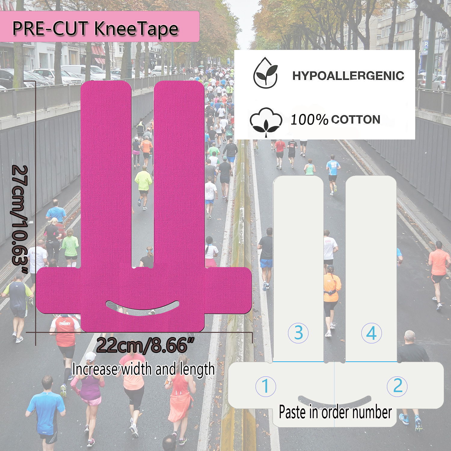 6/12pcs Precut Kinesiology Tap - огляд і ціна Sports Taping Precut